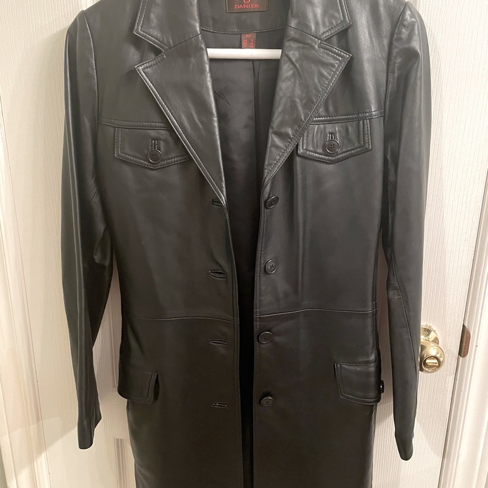 Danier black leather jacket